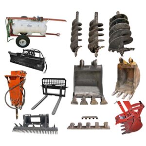 Full range of attachments for excavators