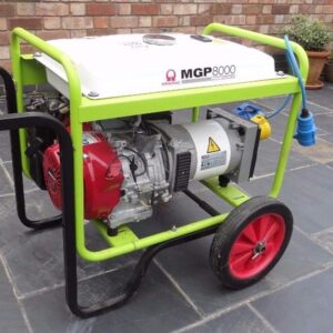 Green, white, black and red medium generator