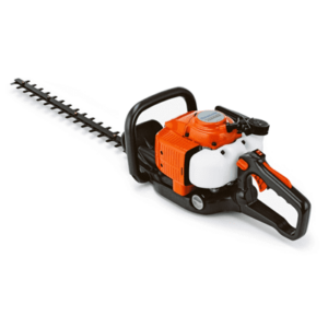 orange & black husqvarna heavy duty petrol hedge trimmer